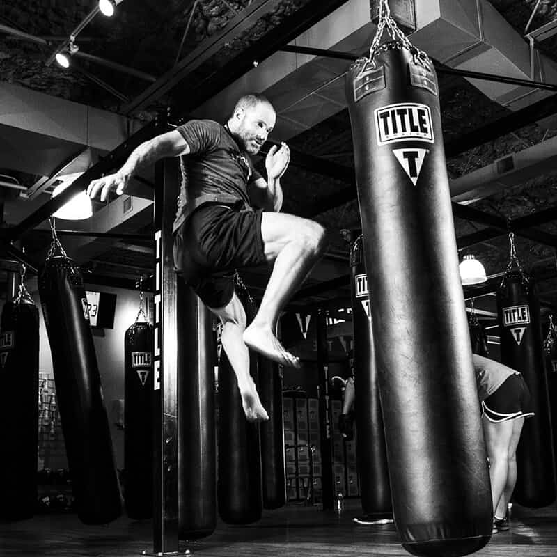 Mixed Martial Arts Lessons for Adults in Rosemead CA - Flying Knee Black and White MMA